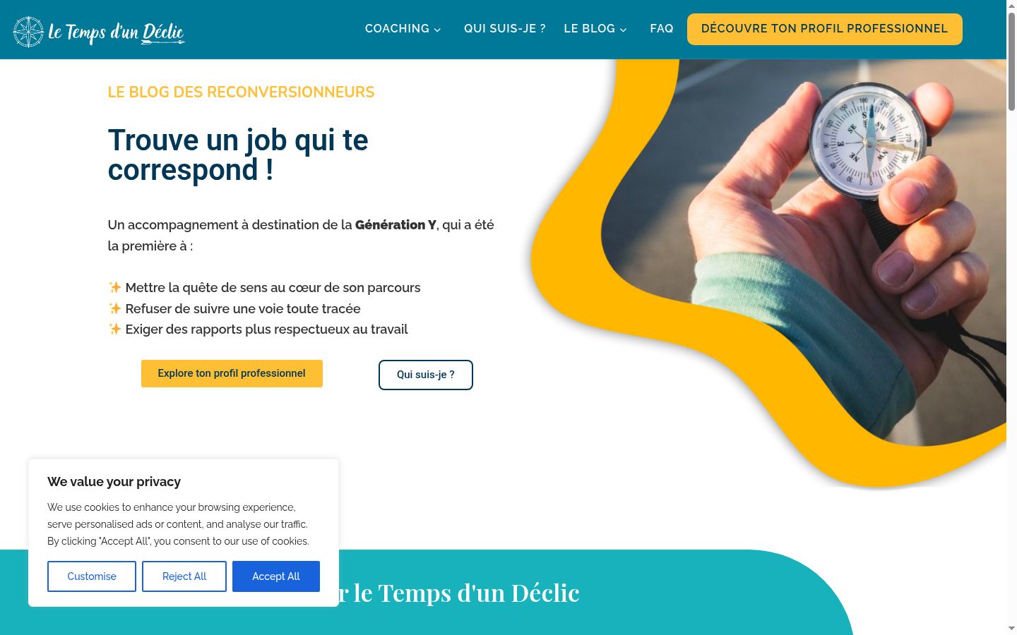 Captura de ecrã do banner de consentimento apresentado antes de qualquer interação