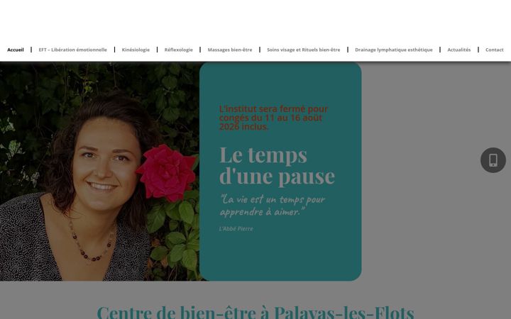 Screenshot of letempsdunepause-palavas.com