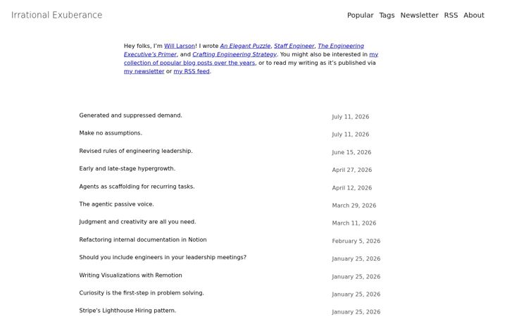 Screenshot of lethain.com