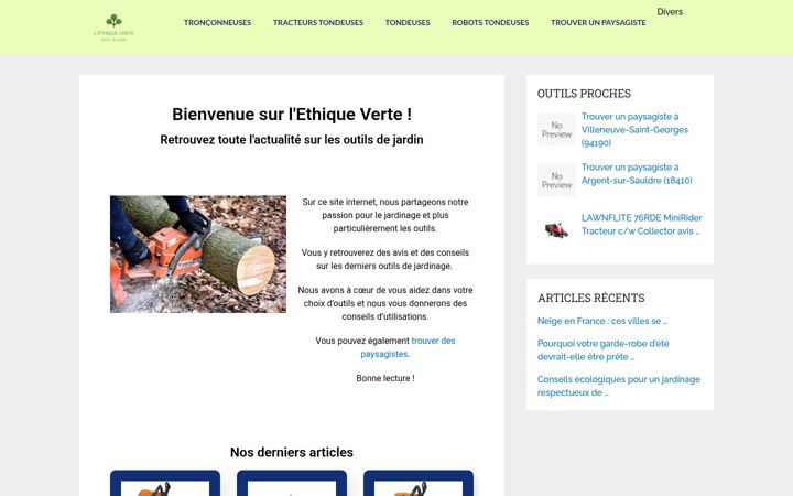 Screenshot of lethiqueverte.fr