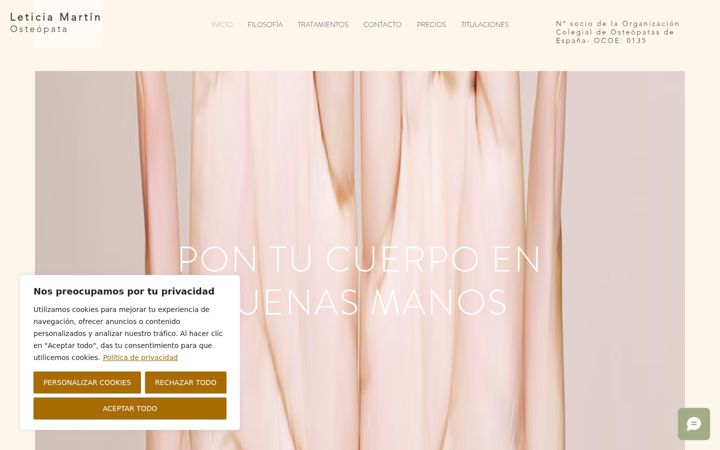 Screenshot of leticiamartinosteopatia.com