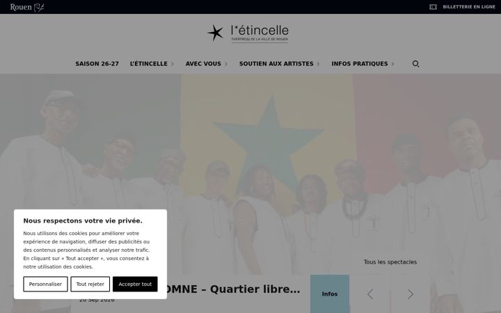 Screenshot of letincelle-rouen.fr