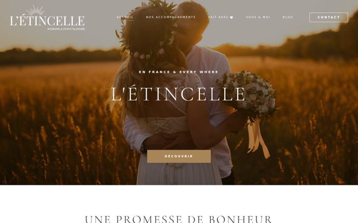 Screenshot of letincelle-weddingplanner.fr
