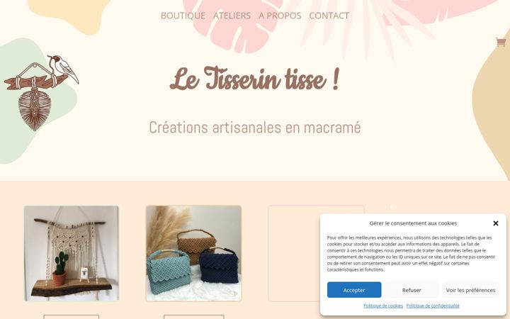 Screenshot of letisserintisse.fr