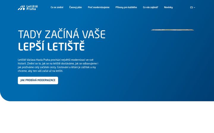Kuvakaappaus sivustosta letisteprobudoucnost.cz