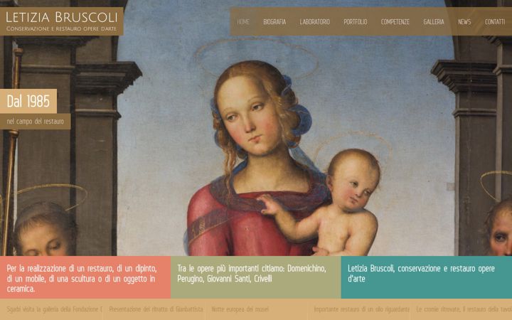 Screenshot of letiziabruscolirestauri.com