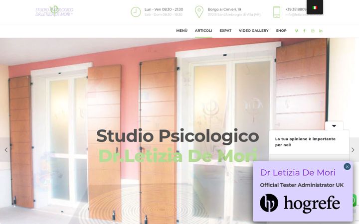 Screenshot of letiziademori.com