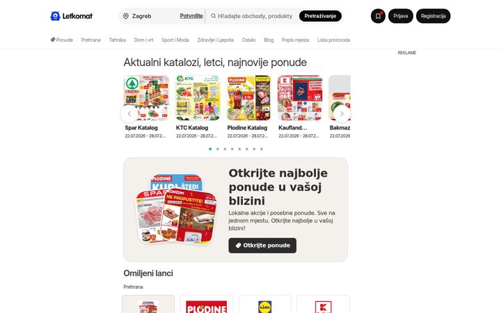 Screenshot of letkomat.hr