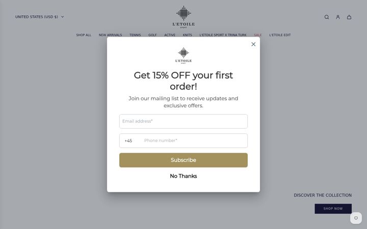 Screenshot of letoilesport.com