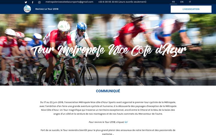 Screenshot of letourmetropolenicecotedazur.fr