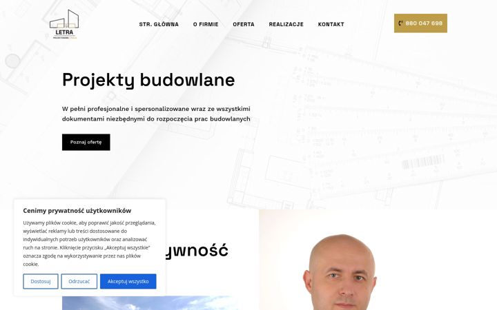 Screenshot of letra-projekty.pl
