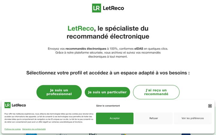 Screenshot of letreco.fr