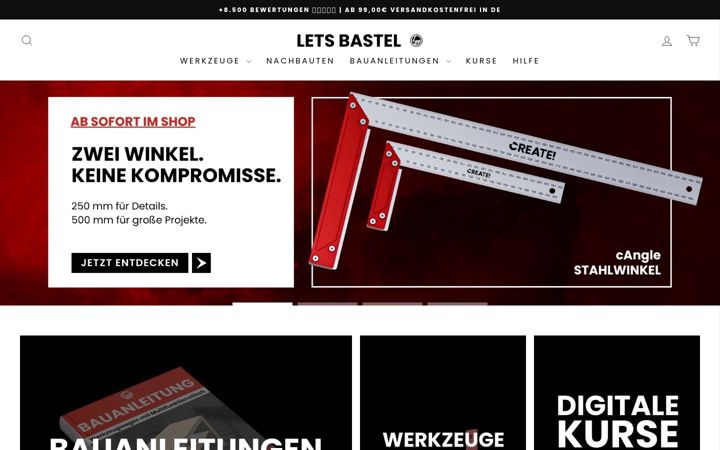 Screenshot of lets-bastel.de