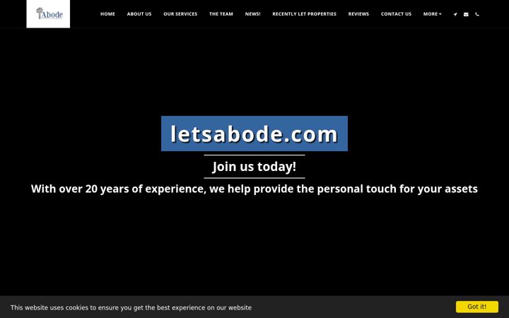 Screenshot of letsabode.com