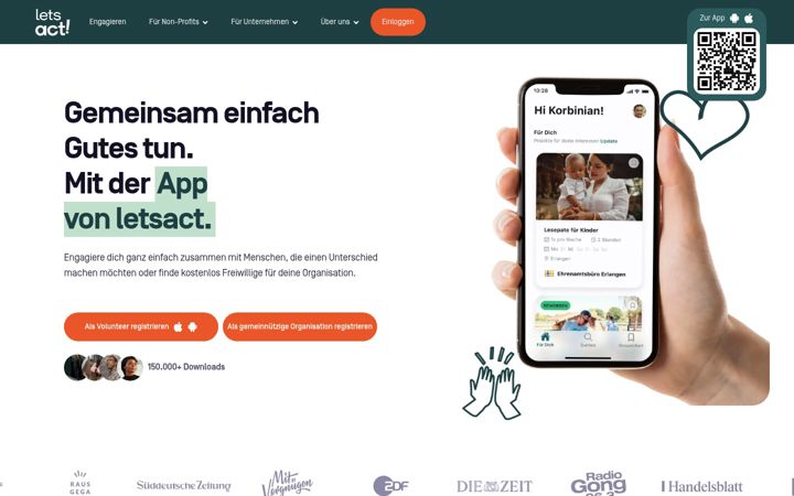 Screenshot of letsact.de