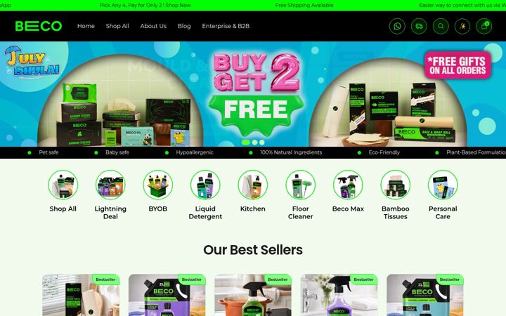 Screenshot of letsbeco.com