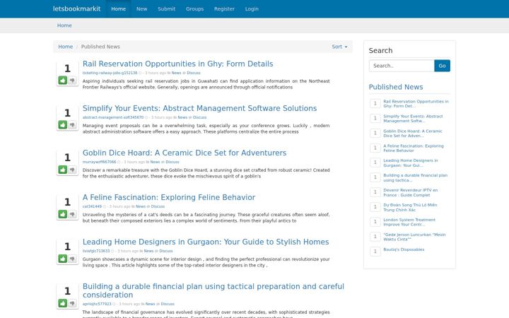 Screenshot of letsbookmarkit.com