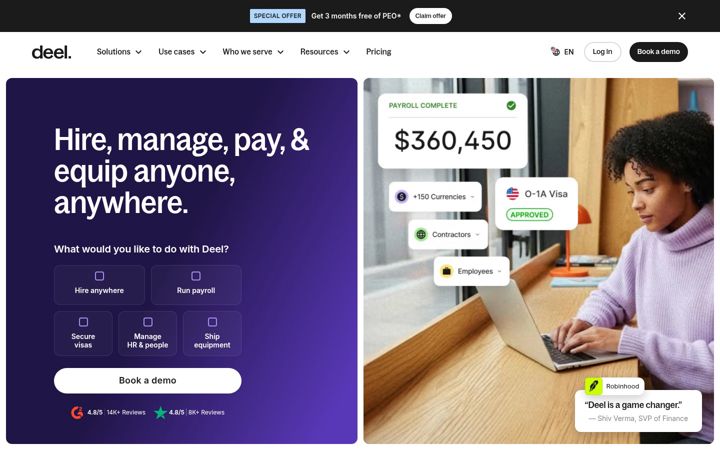 Screenshot of letsdeel.com