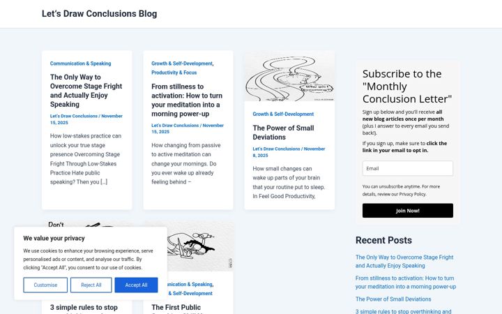 Screenshot of letsdrawconclusions.com