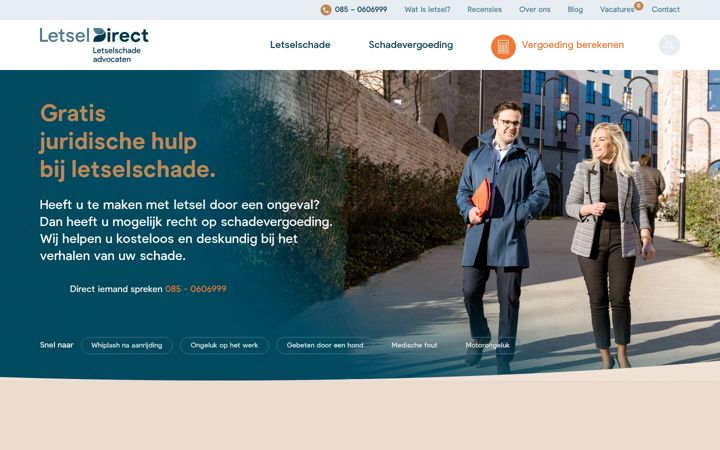 Screenshot of letseldirect.nl