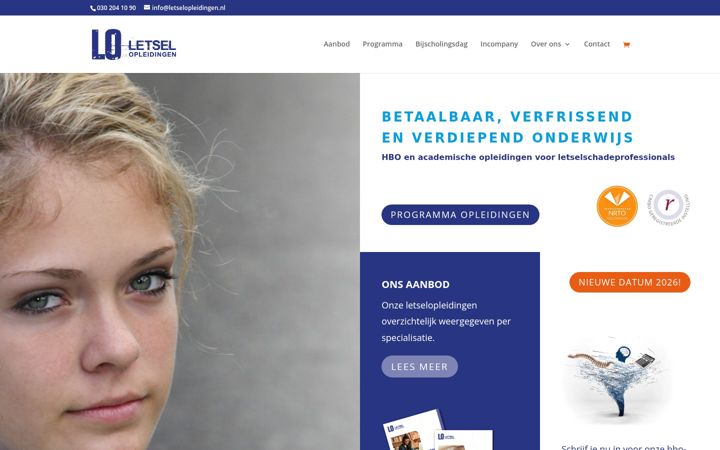 Screenshot of letselopleidingen.nl