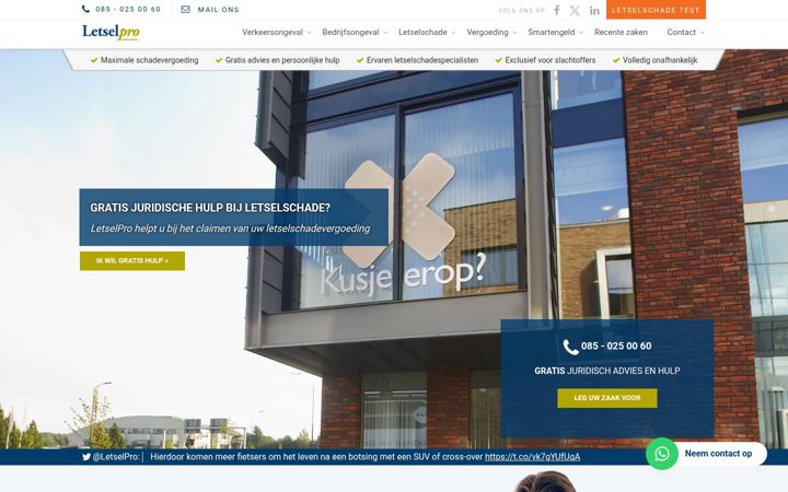 Screenshot of letselpro.nl