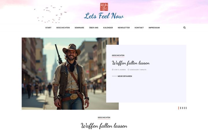 Screenshot of letsfeelnow.com
