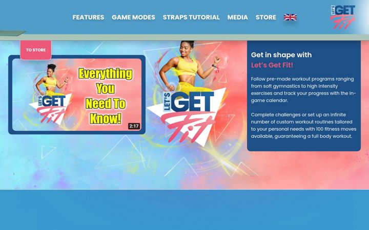Screenshot of letsgetfit-game.com
