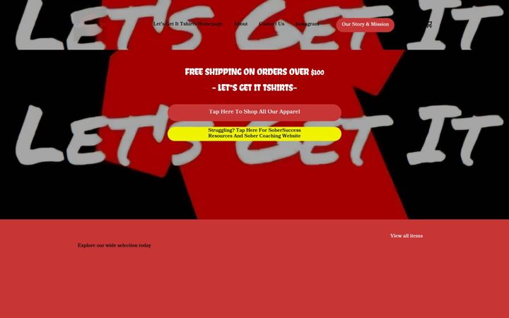 Screenshot of letsgetittshirts.store