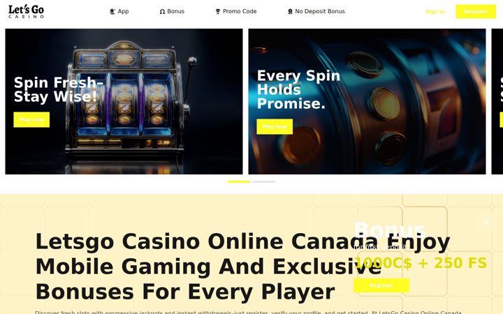 Screenshot of letsgocasino.io
