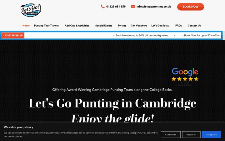 Screenshot of letsgopunting.co.uk