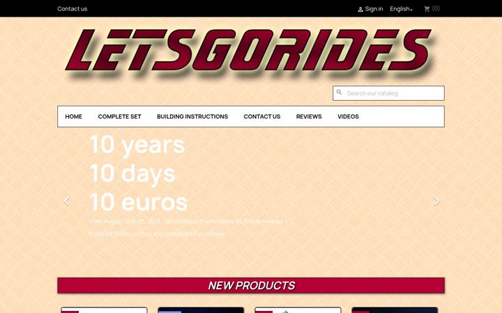 Screenshot of letsgorides.fr