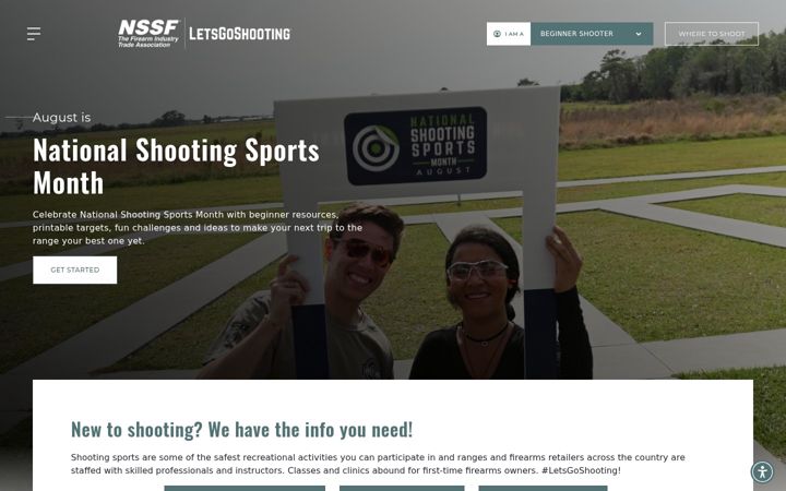 Screenshot of letsgoshooting.org