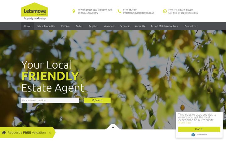Screenshot of letsmoveresidential.co.uk