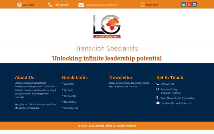 Screenshot of letsoaloglobal.com