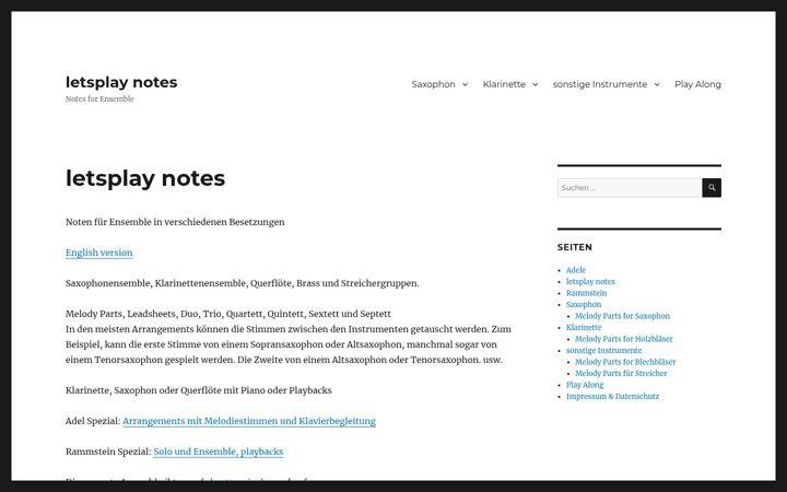 Screenshot of letsplay-notes.de