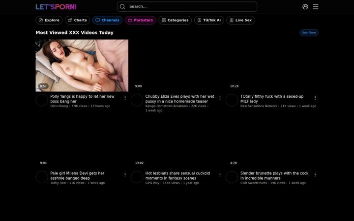 Screenshot του letsporn.com