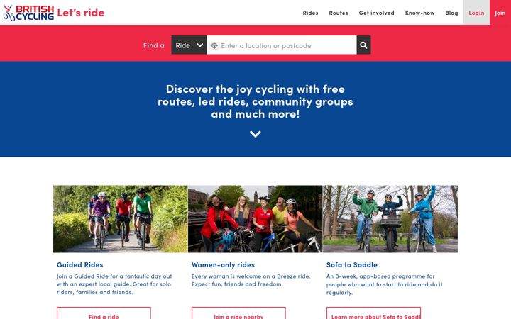 Screenshot of letsride.co.uk