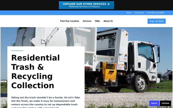 Screenshot of letstakeoutthetrash.org