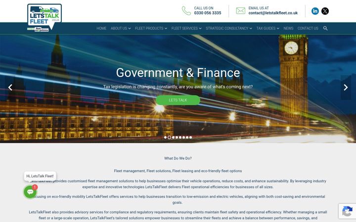 Screenshot of letstalkfleet.co.uk
