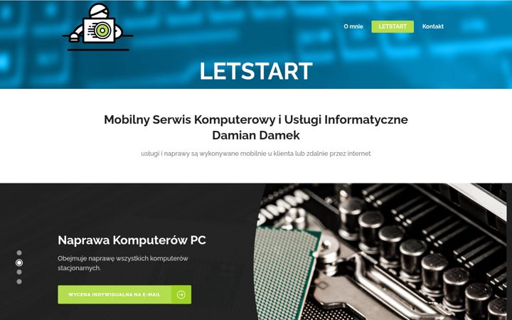 Screenshot of letstart.pl