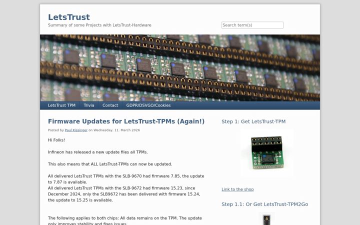 Screenshot of letstrust.de