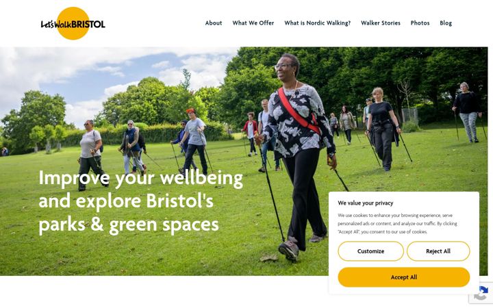 Screenshot of letswalkbristol.org