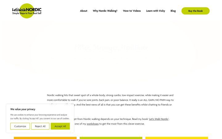 Screenshot of letswalknordic.com