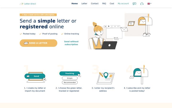 Screenshot of letter-direct.com
