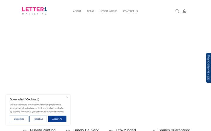 Screenshot of letter1marketing.com