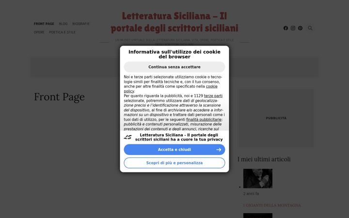 Screenshot of letteraturasiciliana.com
