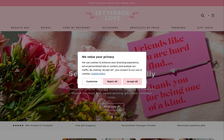 Screenshot of letterbox-love.co.uk