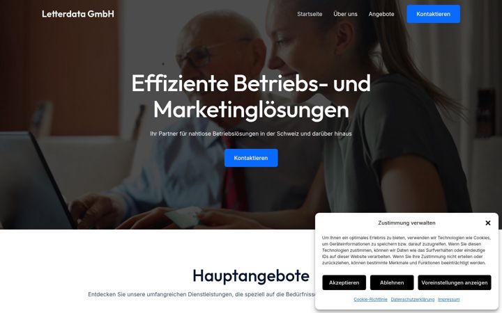 Screenshot of letterdata.ch