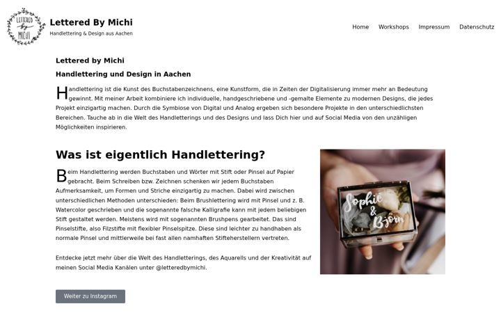 Screenshot of letteredbymichi.de